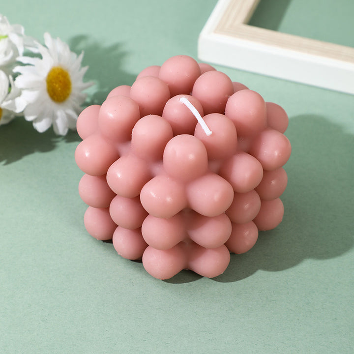 Ribbed Vertical-Fluted Decorative Pillar Candle with Premium Wax Blend