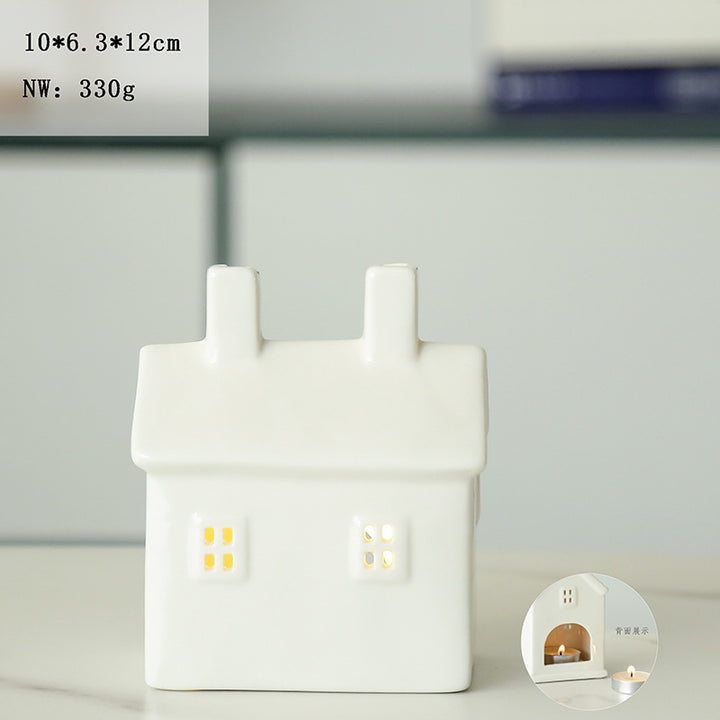 Ceramic House-Shaped Candle Holder Kalsten