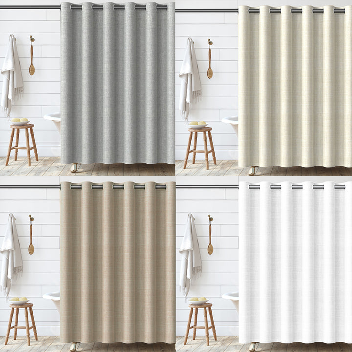 Textured Fabric Shower Curtain Kalsten 1784802089