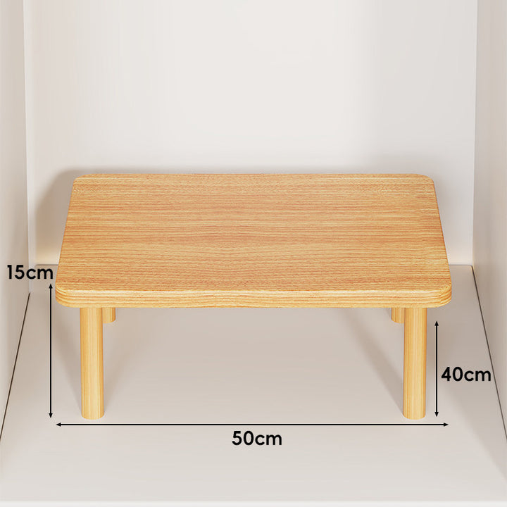 Adjustable Multi-Height Wooden Monitor Riser and Desktop Shelf