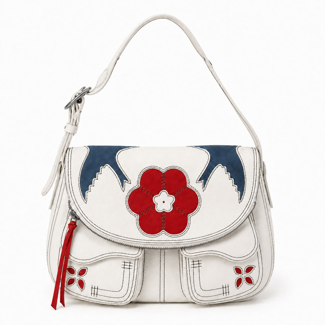 Artisan Floral Embroidered Crossbody Bag
