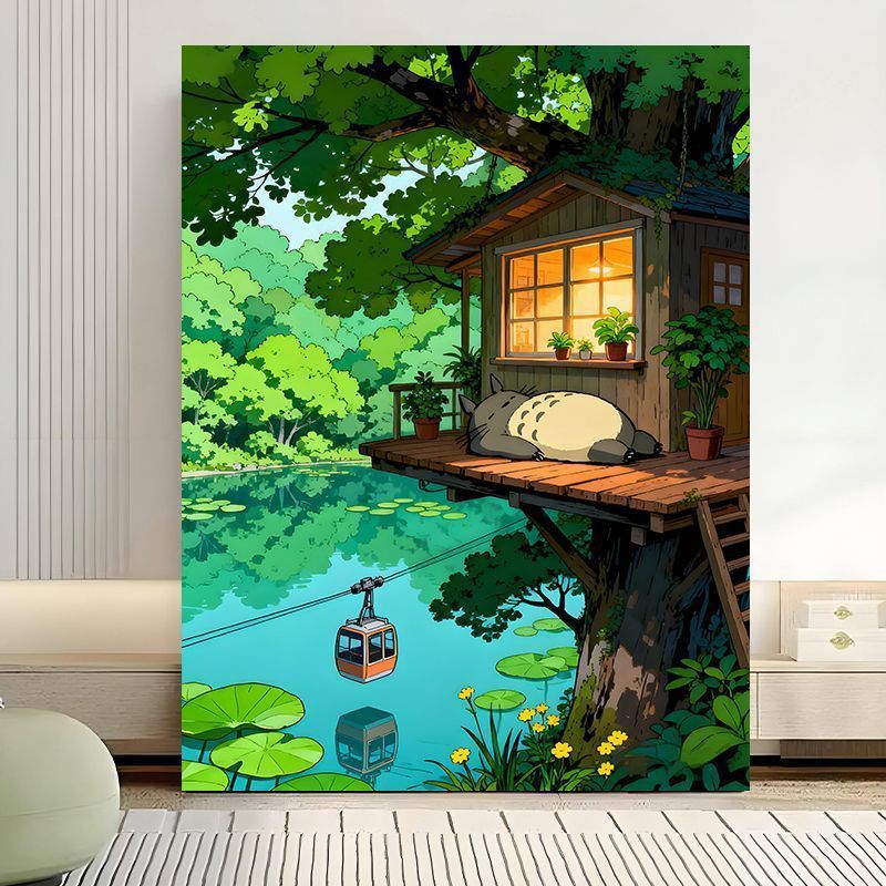 Enchanted Forest Scene Canvas Art Print Kalsten