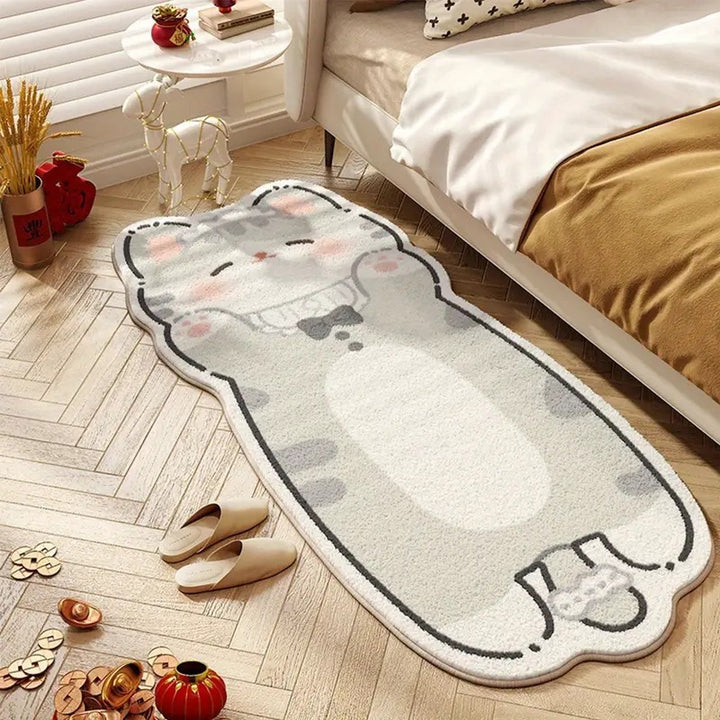 Playful Cartoon Cat Area Rug