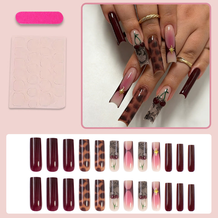 Artificial nail set with creative designs and glitter Kalsten