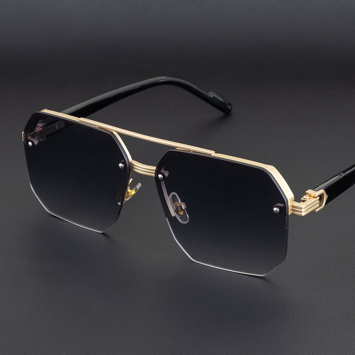 Geometric Metal Frame Sunglasses Kalsten
