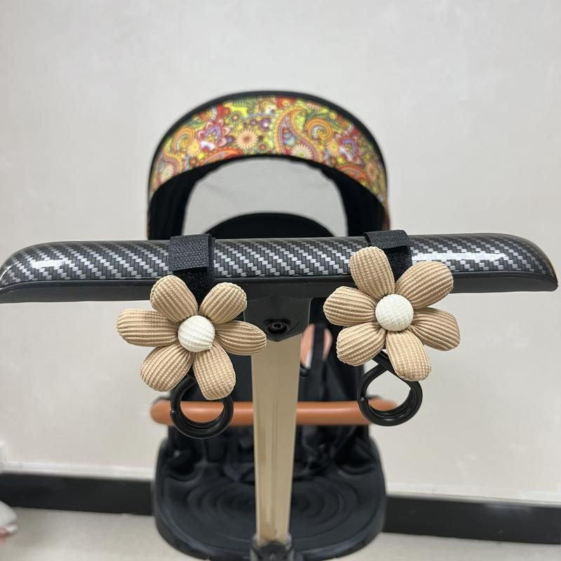 Plush Bear Stroller Hook and Clip Keychain Accessory