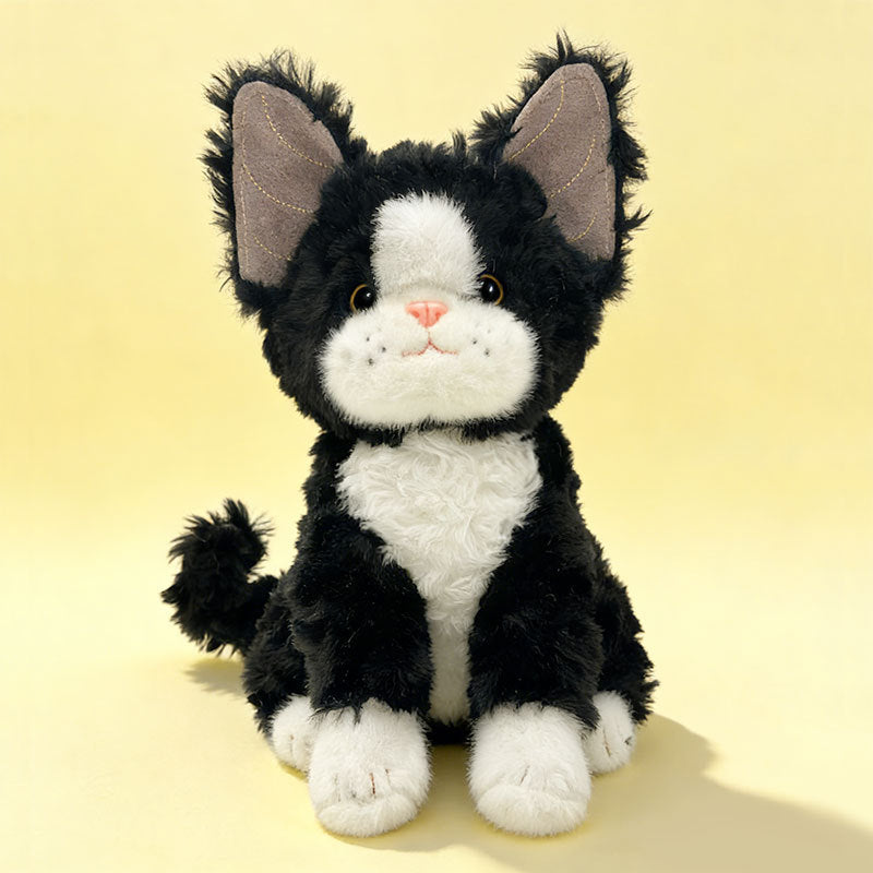 Plush Sitting Tuxedo Cat Collectible Cuddle Toy Kalsten