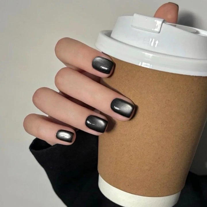 Glossy Square Tip Press-On Nail Set