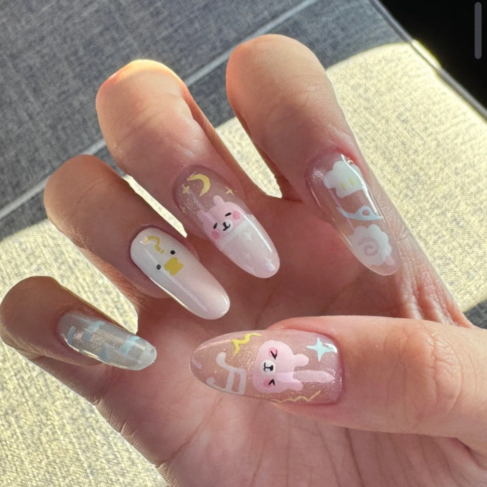 Decorative 3D Glitter Stiletto Nail Enhancements
