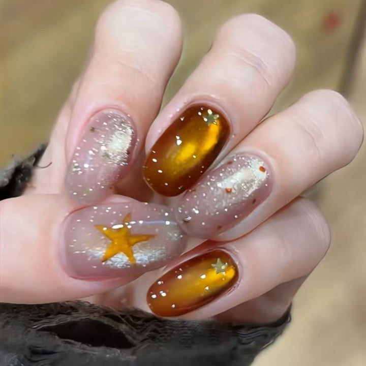 Glittery Ombré Nail Art Extensions