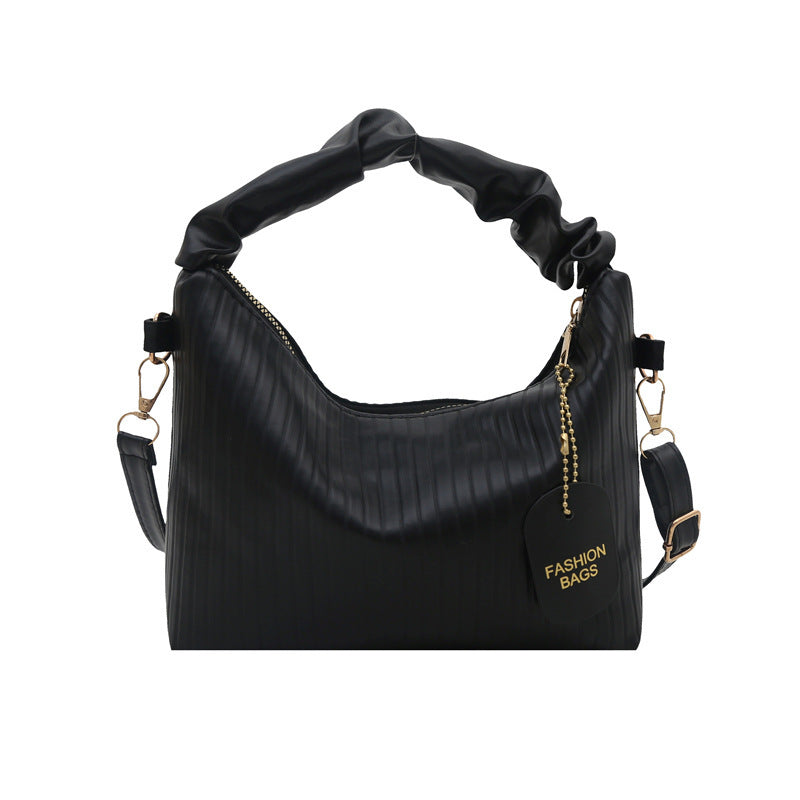 Ribbed Texture Shoulder Bag Kalsten