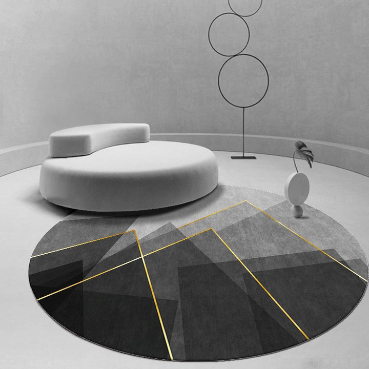 Round Geometric Pattern Area Rug Kalsten