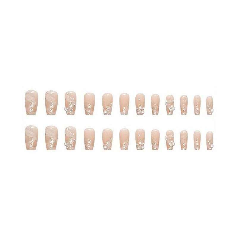 Elegant Floral Detail Press-On Nails