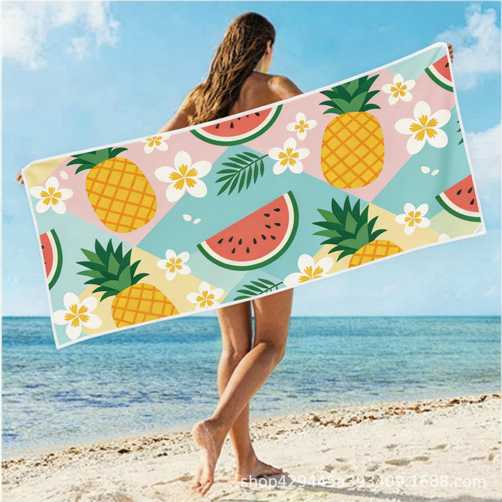 Women's Beach Quick-Dry Towel with Colorful Design Kalsten