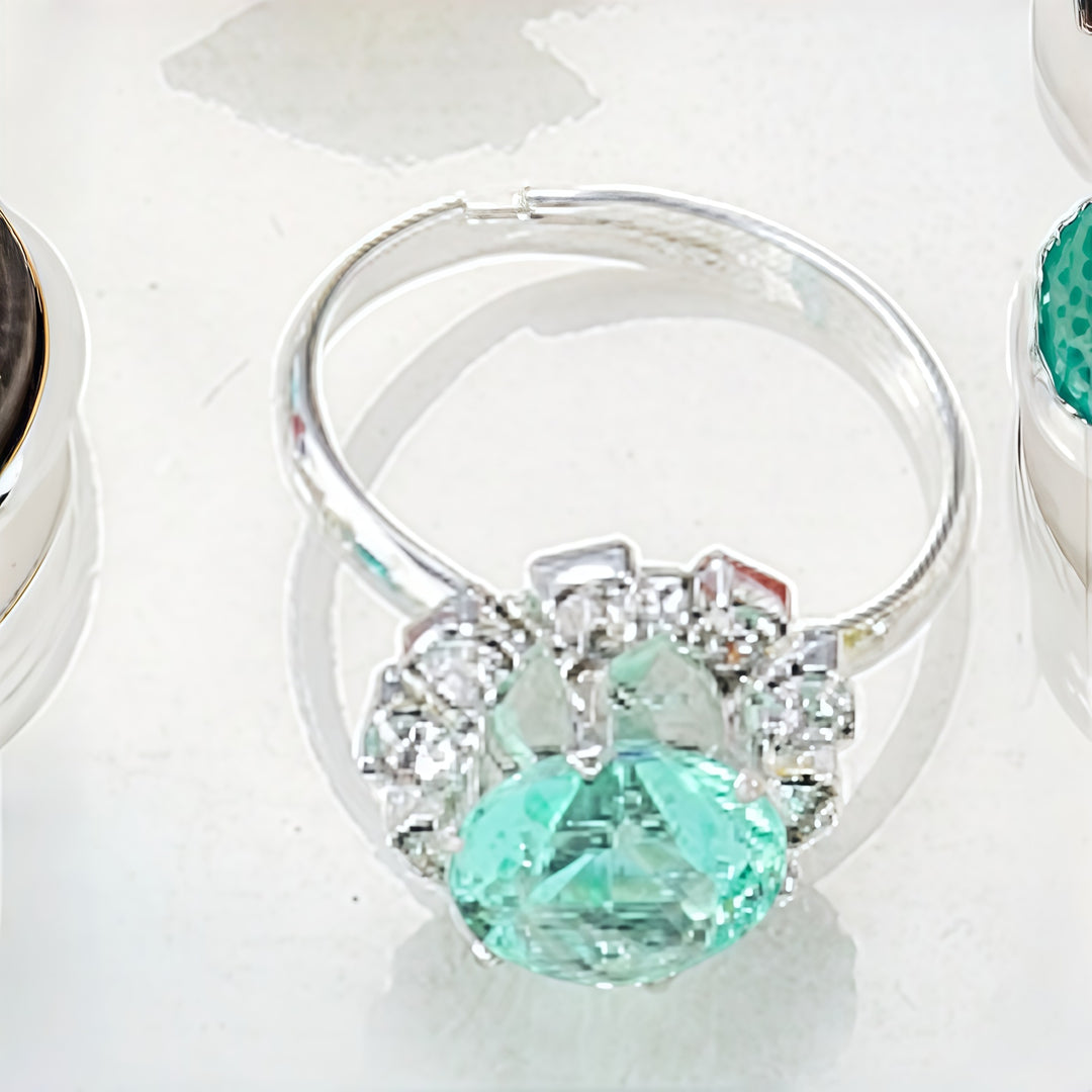 Elegant jewelry ring with sparkling gemstone Kalsten
