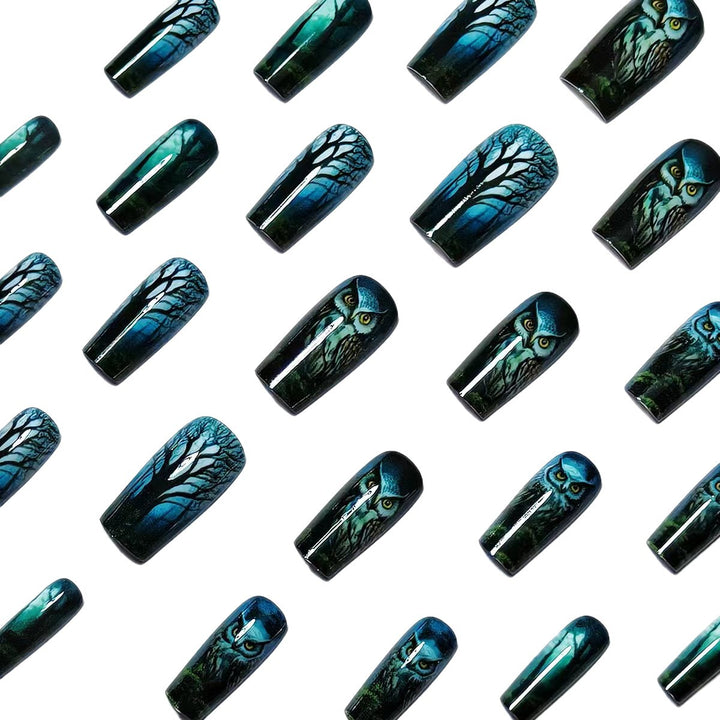 Artistic Forest-Themed Nail Art Kalsten