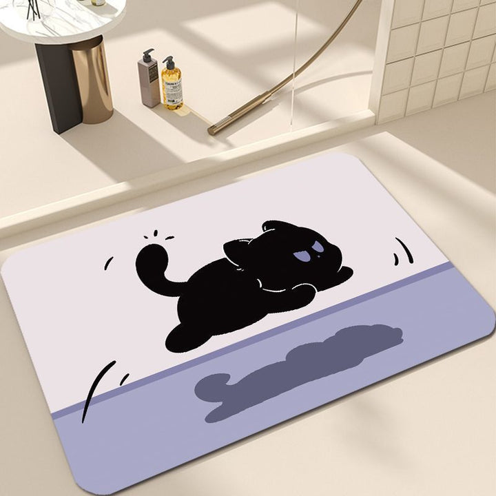 Cute Cat Design Bath Mat Kalsten