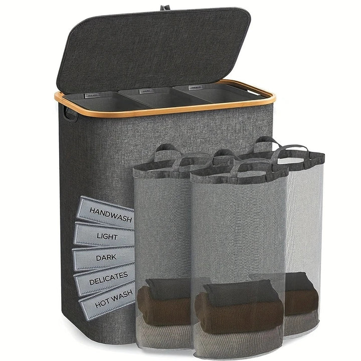 Laundry separation system with bamboo lid Kalsten
