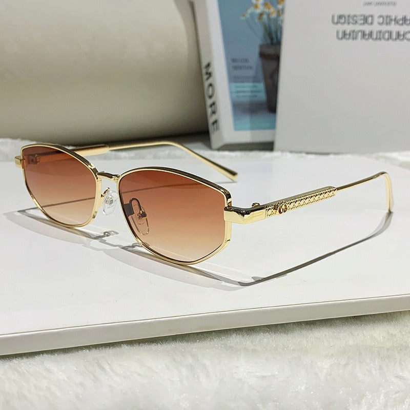 Women's elegant sunglasses with sparkling metal frame Kalsten