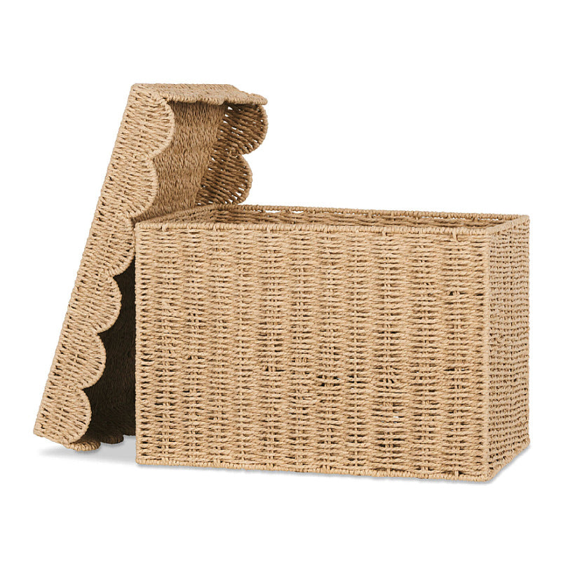 Decorative Woven Storage Chest with Lid Kalsten