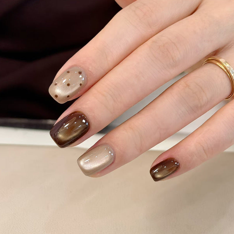 Ombre Gradient Press-On Nails with Elegant Accents Kalsten