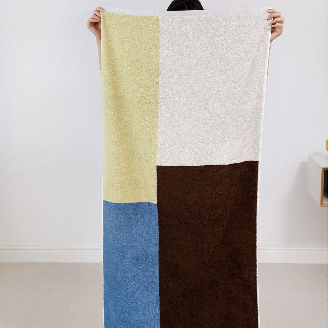 Three-piece terry towel set bath towel hand towel guest towel with leaf jacquard