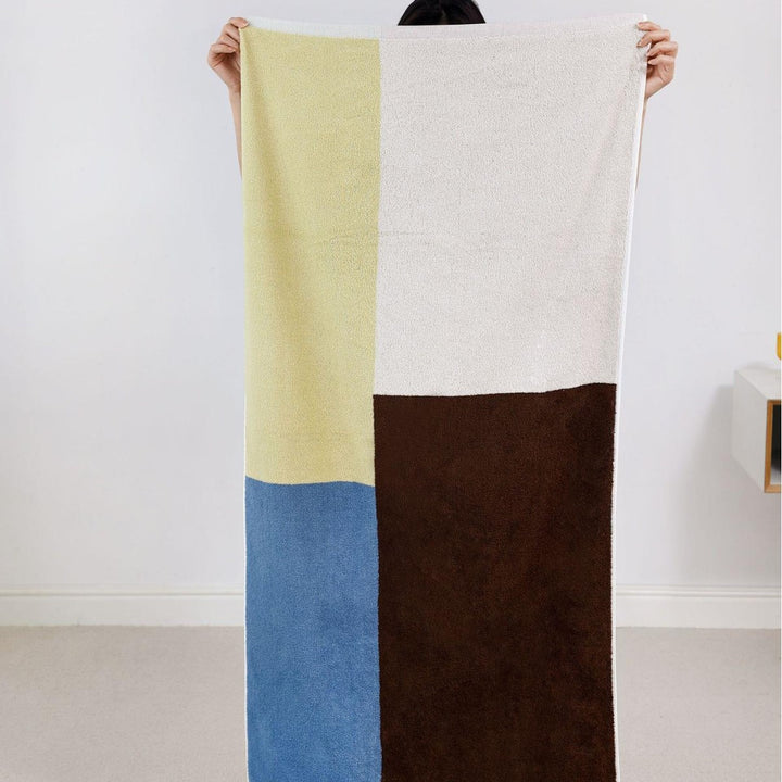 Three-piece terry towel set bath towel hand towel guest towel with leaf jacquard