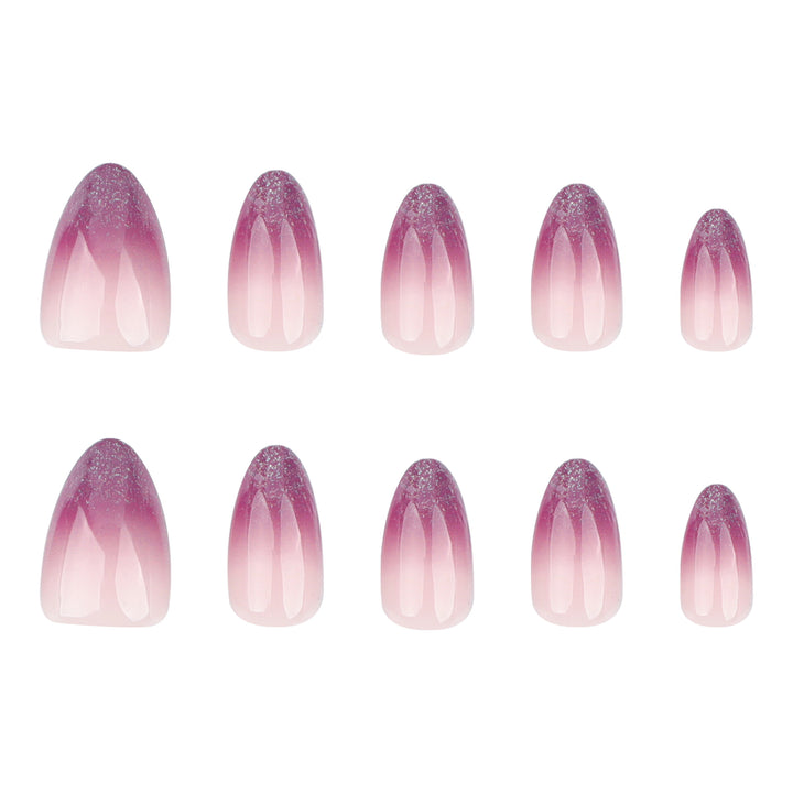 Shiny nail extensions with gentle ombre effect Kalsten