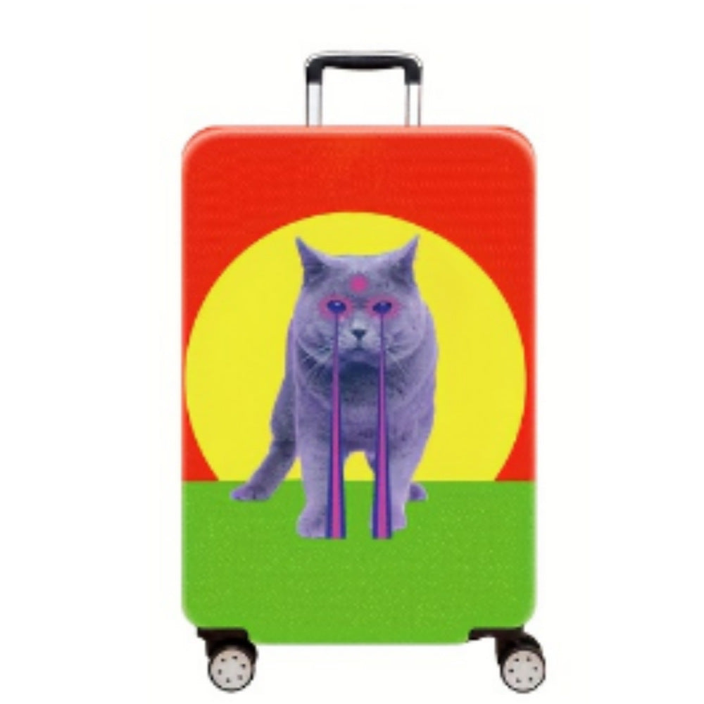 Women's Hard Shell Suitcase with Charming Cat Design Kalsten