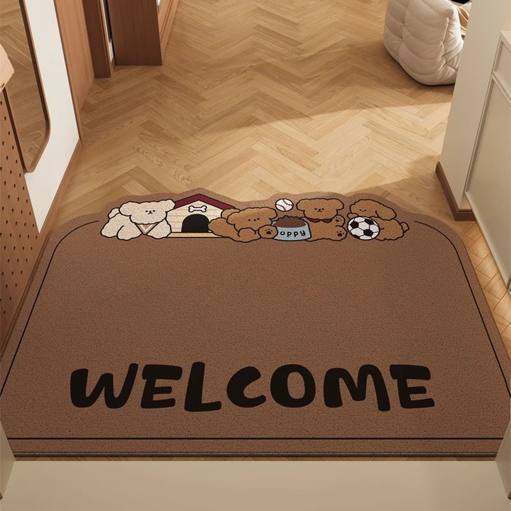 Cartoon-Themed Welcome Mat