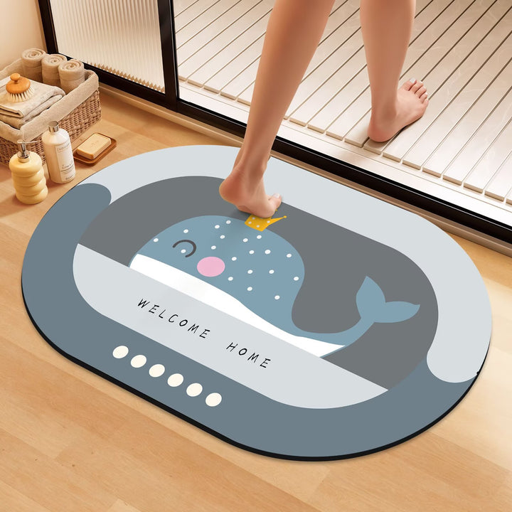 Artistic Floral Bath Mat Kalsten