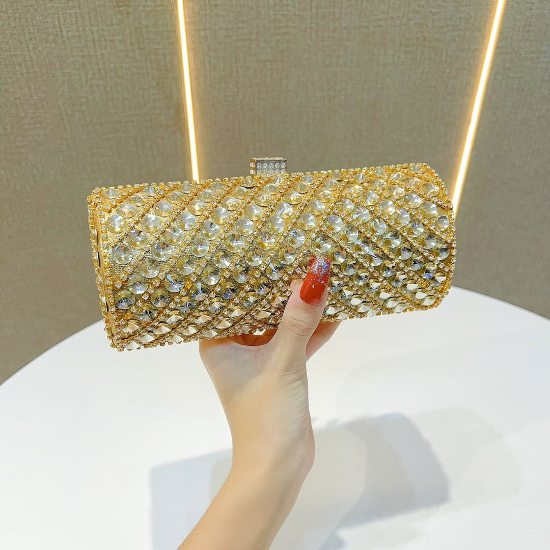 Sparkling Crystal-Studded Evening Clutch