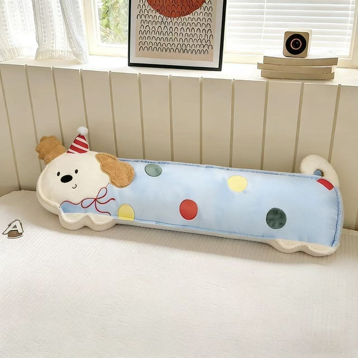 Oversized cuddly dog body pillow
