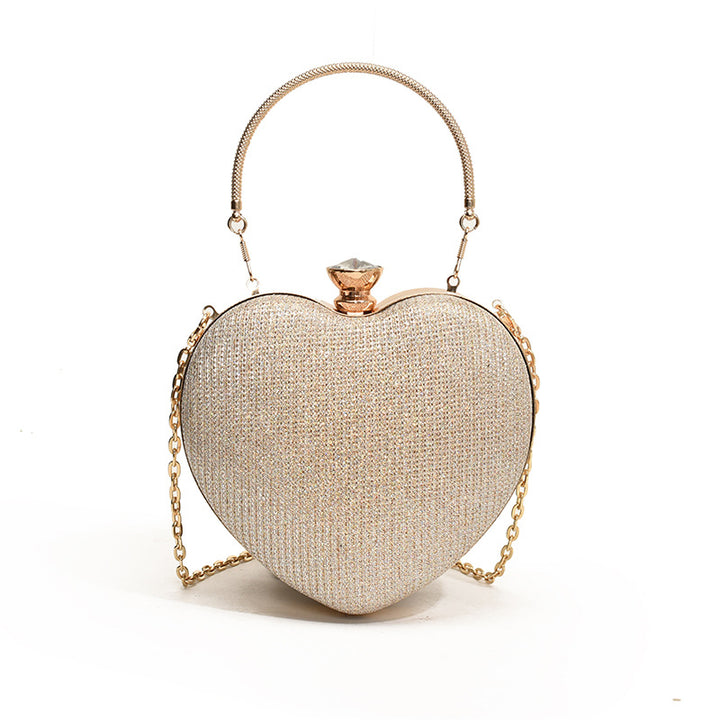 Glamorous Heart-Shaped Evening Clutch