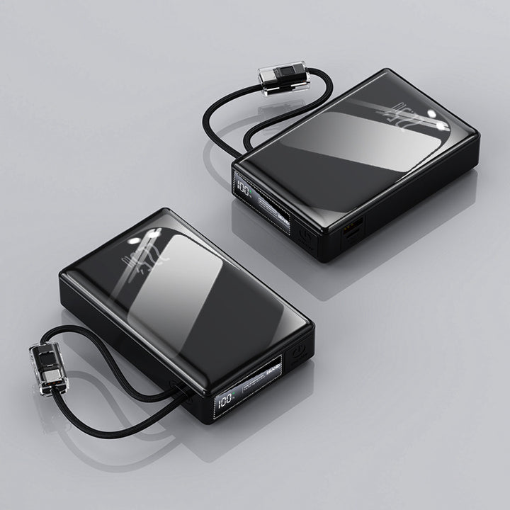 compact power bank with integrated cable and digital charging display Kalsten
