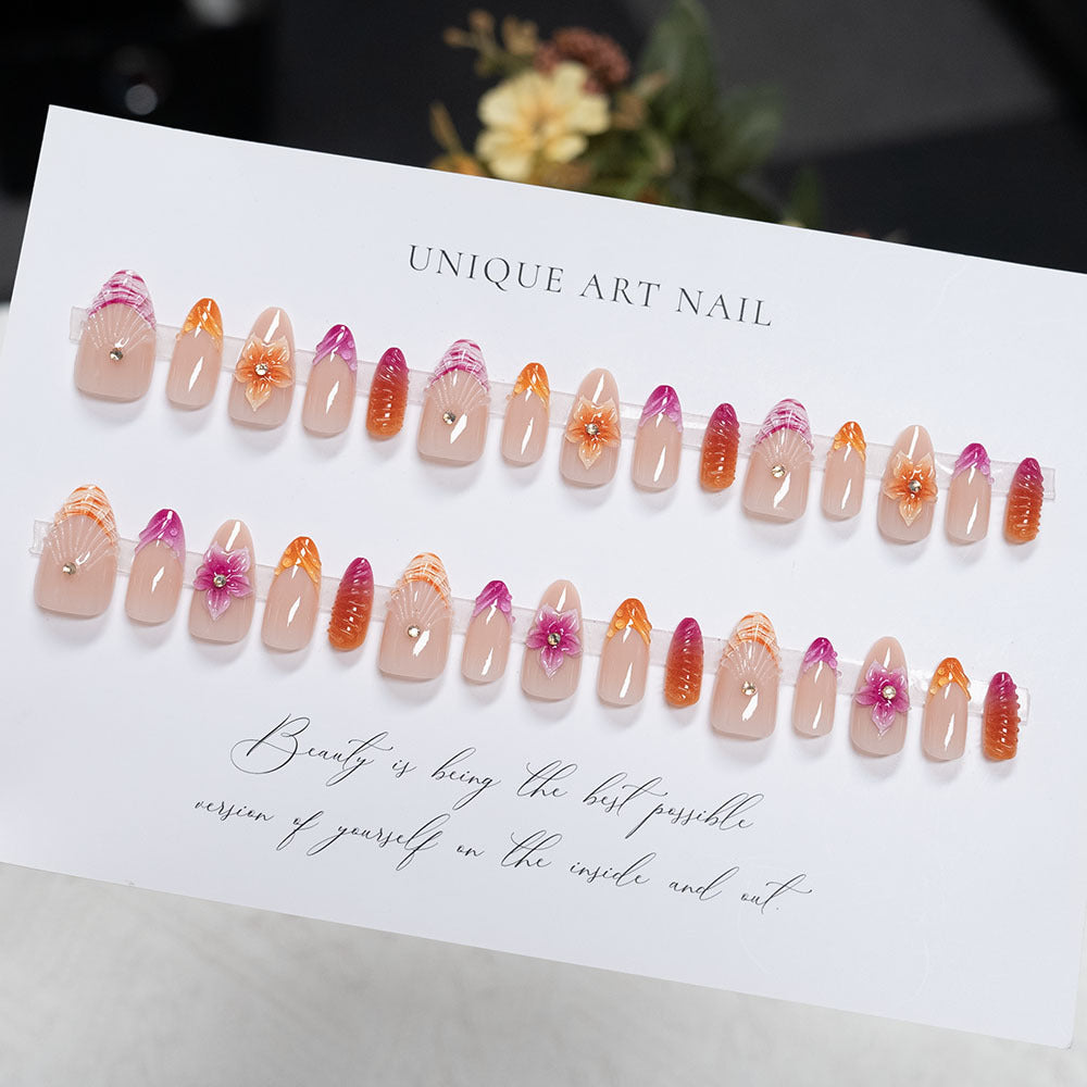 Artistic Floral Nail Art
