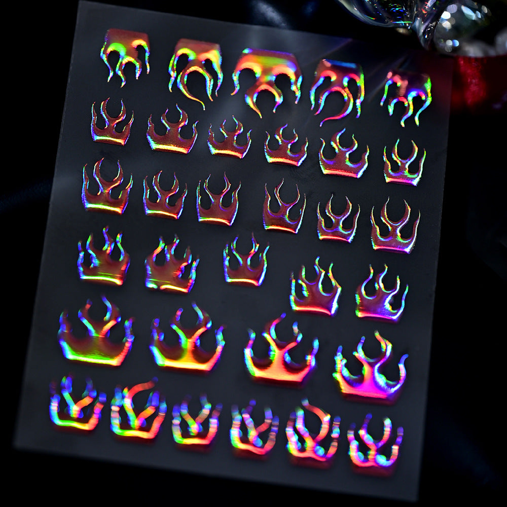 Sparkling Crown Nail Art Stickers