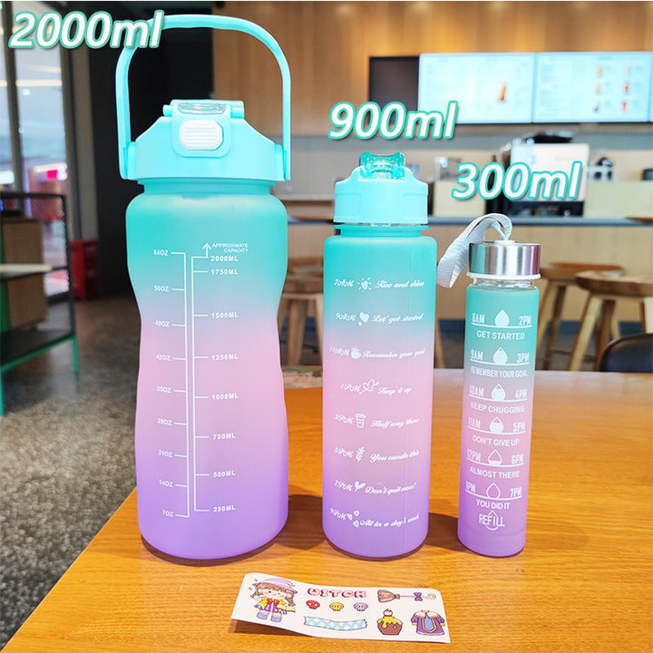 Women's ergonomic water bottle with motivational markings Kalsten