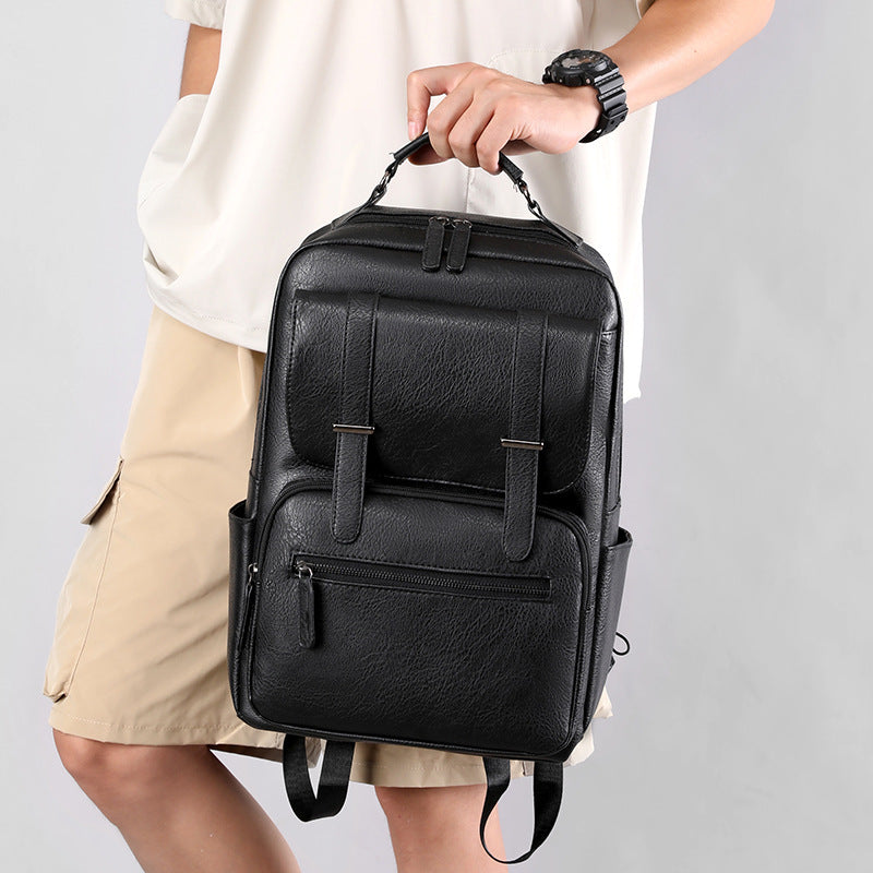 Leather Laptop Backpack Kalsten