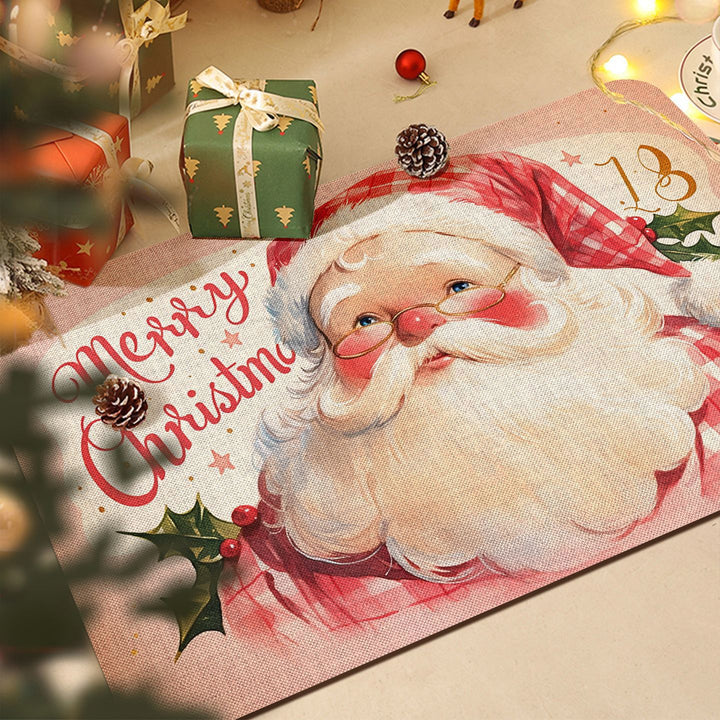 Festive Santa-Themed Decorative Mat Kalsten