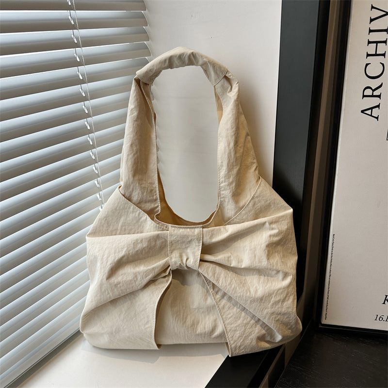 Bow Accent Fabric Tote Bag Kalsten