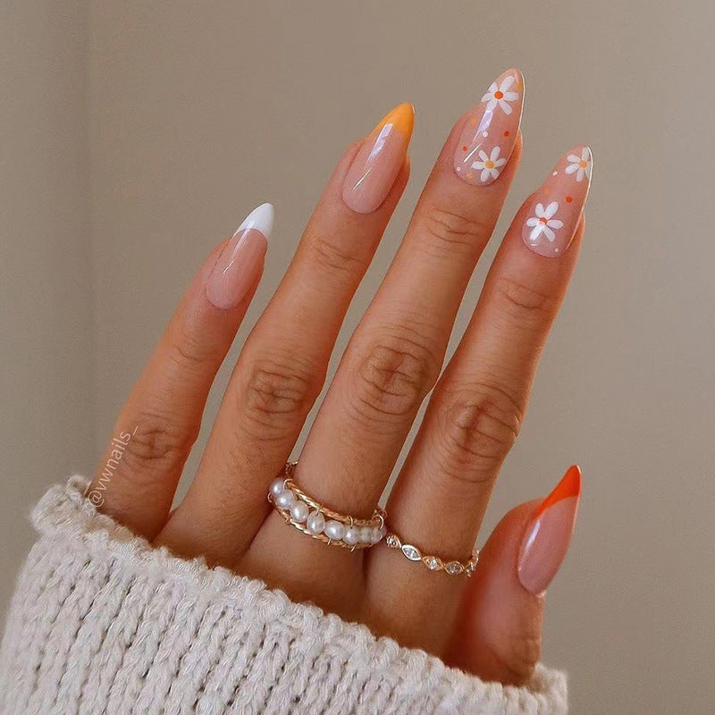 Artificial artificial nails with creative flower design Kalsten