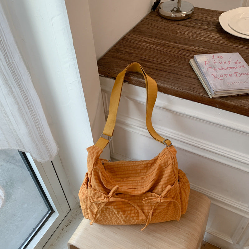 Soft Fabric Casual Shoulder Bag