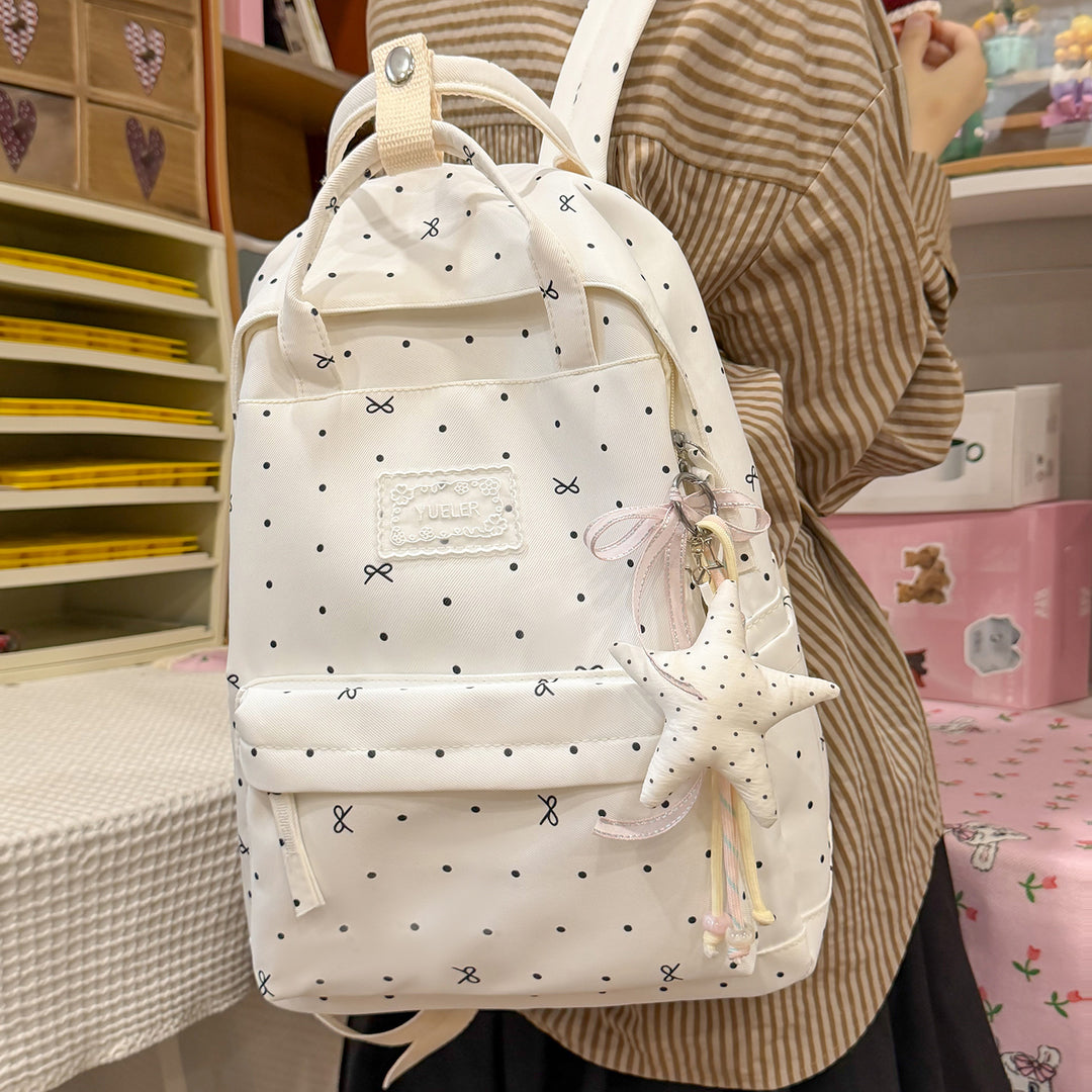 Stylish Dot-Printed Backpack Kalsten