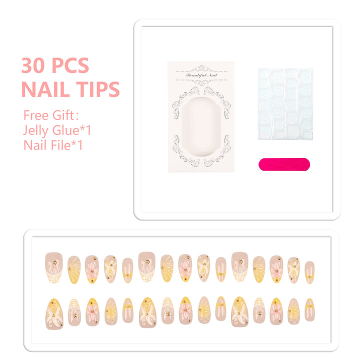 Artistic Decorative Press-On Nail Tips