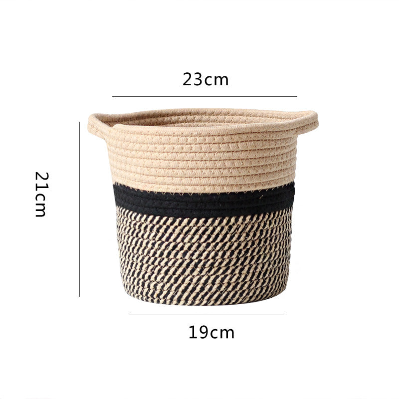 Decorative laundry basket made of woven material Kalsten
