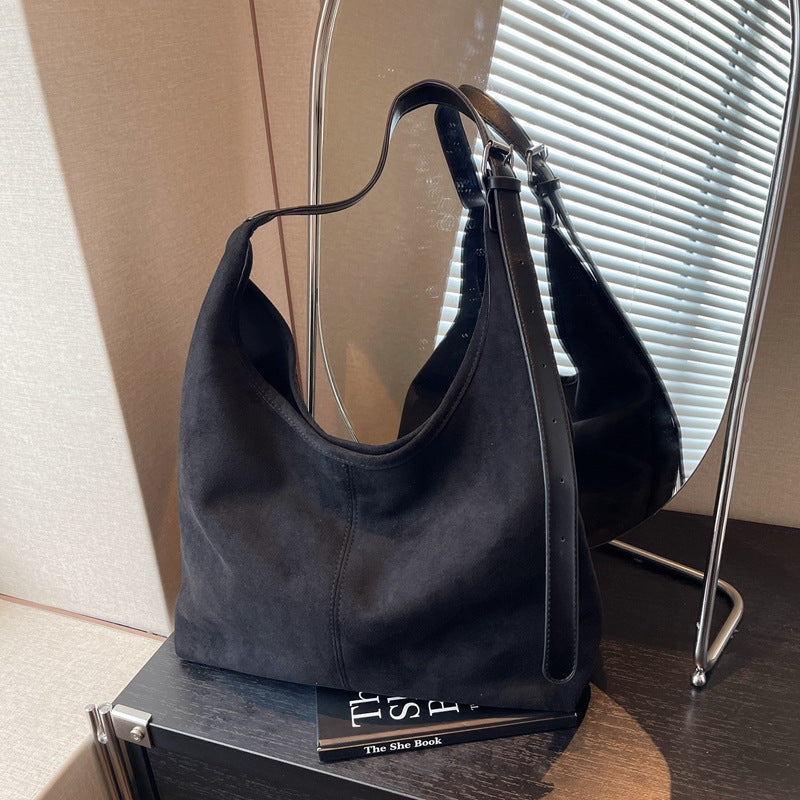 Luxurious Suede Slouchy Handbag