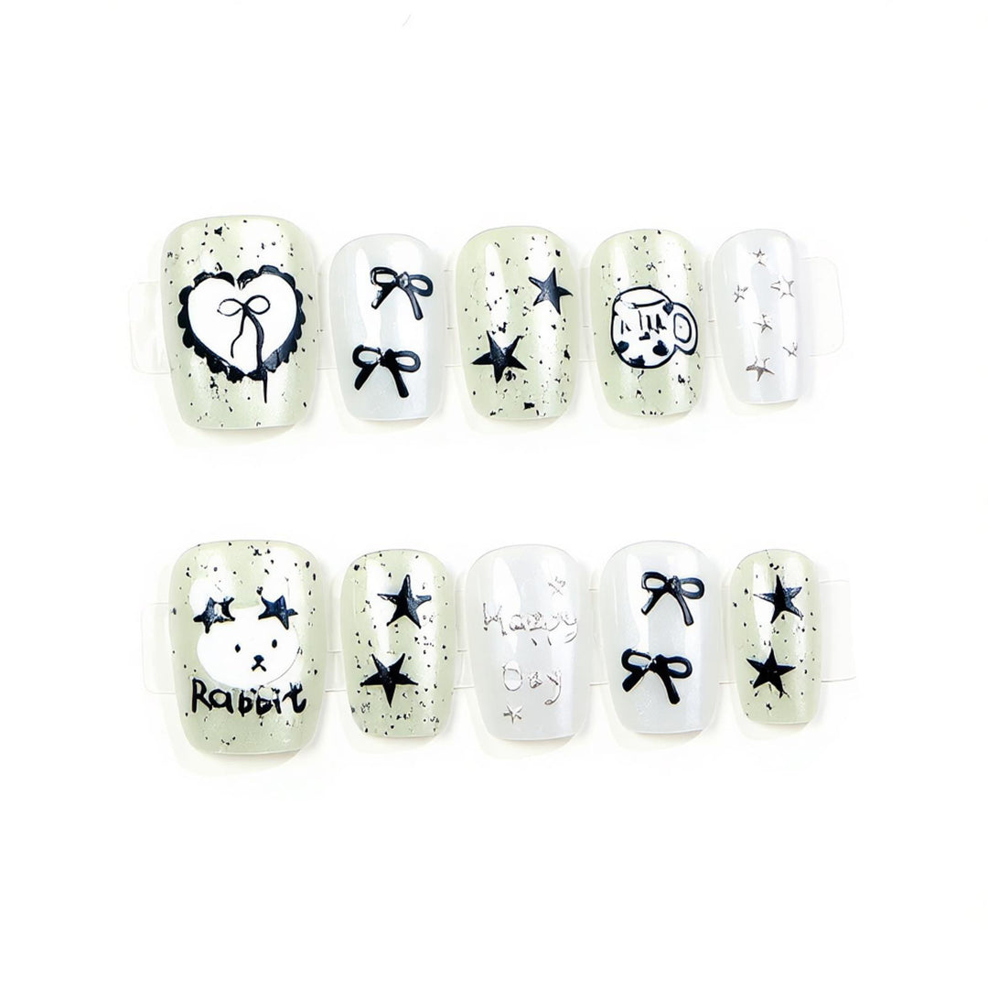 Whimsical Themed Press-On Nail Art Set Kalsten