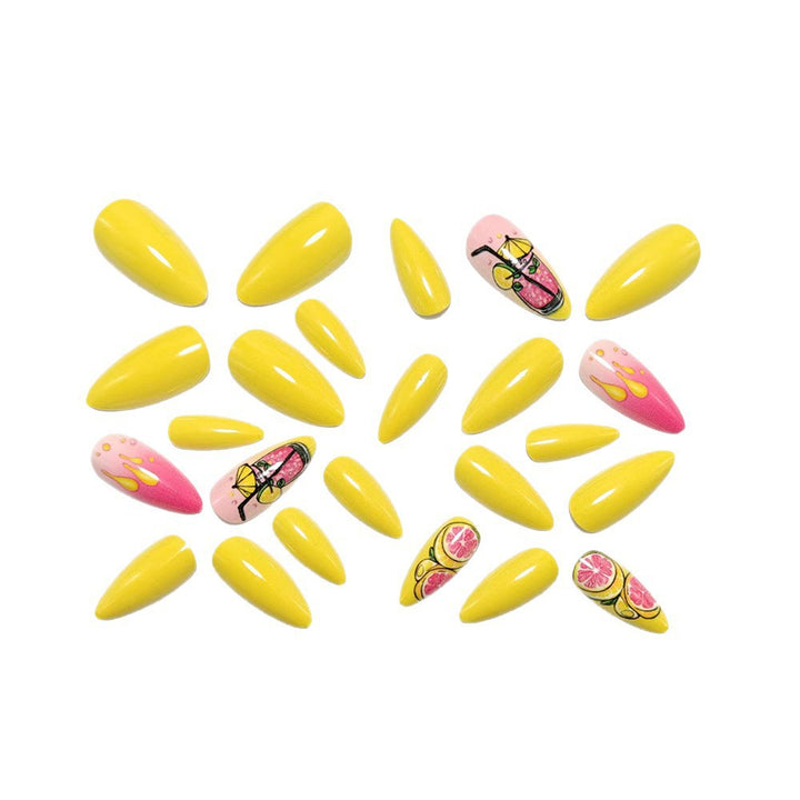 Creative nail art design with fruit motifs Kalsten