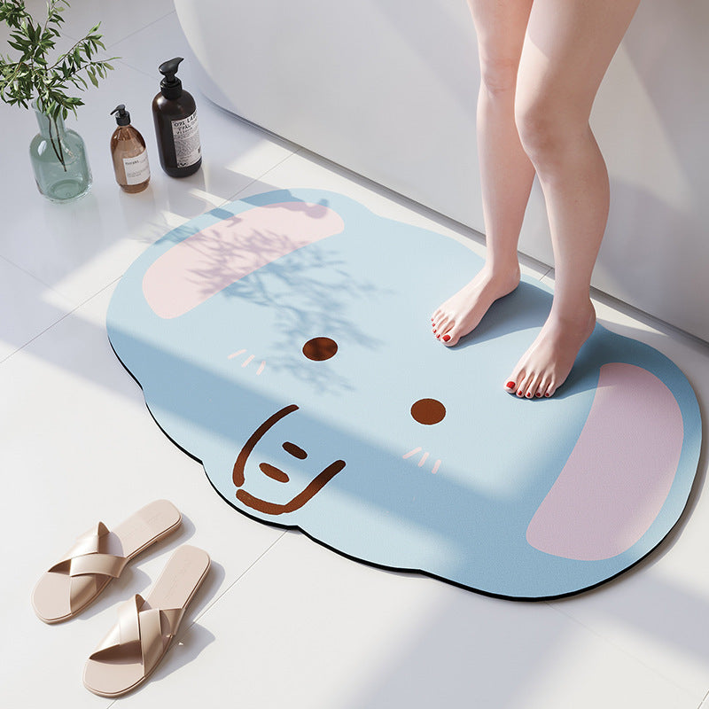 Playful Cat-Shaped Bath Mat